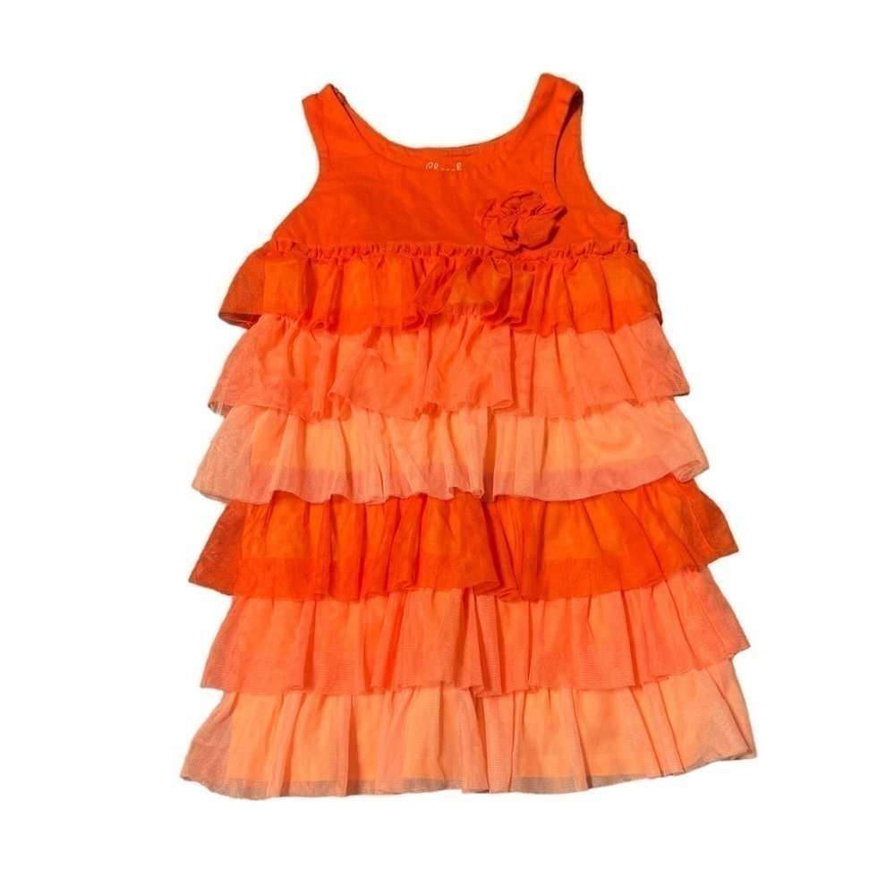 CHEROKEE layered tulle dress. Orange. 5T